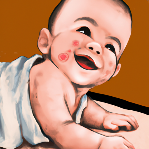 תמונה של תינוק לומד להתהפך, מחייך וצוחק מרוב שמחה.