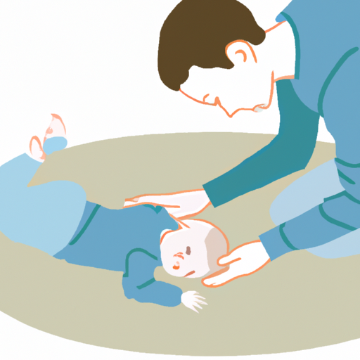 תמונה של הורה עוזר לתינוקו להתהפך, מספק הדרכה ותמיכה.