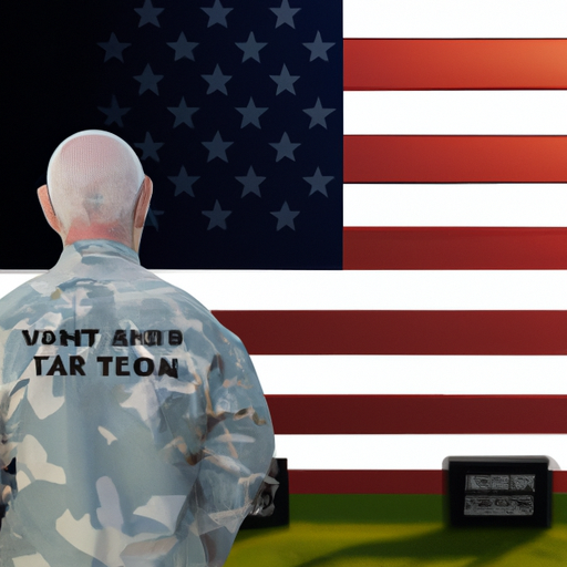 תמונה של ותיק עומד מול דגל, המייצג את חשיבות החזרי המס לחיילים משוחררים.