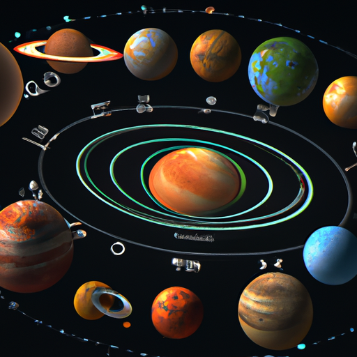 3. איור של כוכבי לכת במערכת השמש שלנו עם סמלים אסטרולוגיים מתאימים.